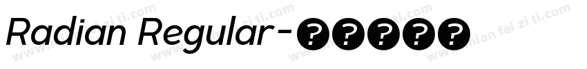 Radian Regular字体转换